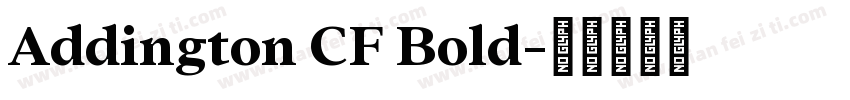 Addington CF Bold字体转换